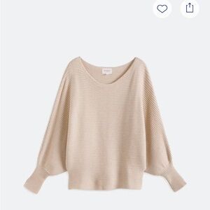 Elegant V-Neck Beige Sweater